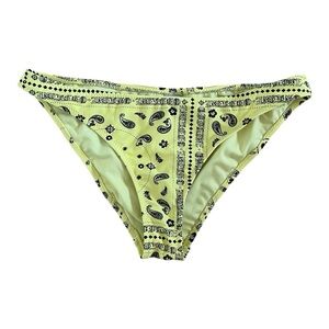 NWT Yellow bandana print Bikini Bottom size small